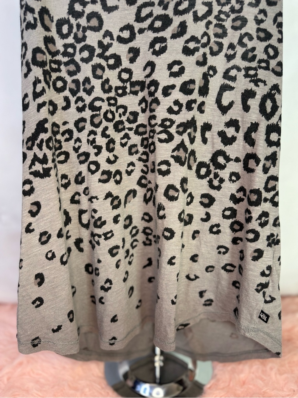 Rock & Republic - Grey Distressed Leopard Print Racerback Tank - Size S - Picture 3 of 5